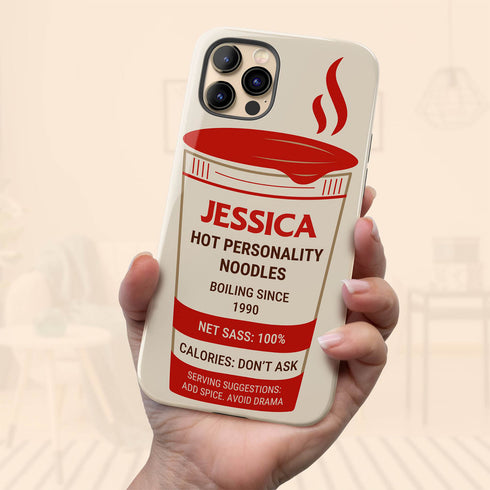 Personalized Funny Instant Noodles Cup iPhone Case
